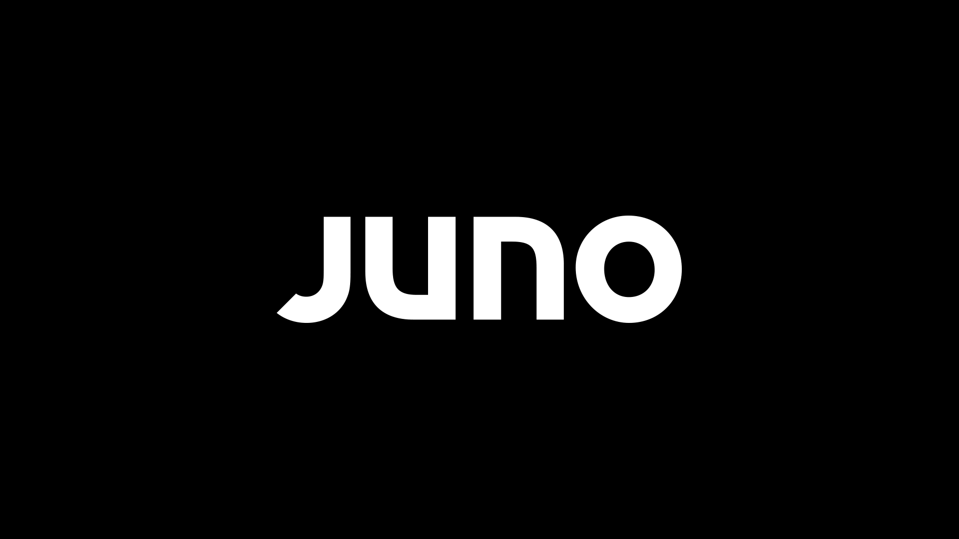 a short animation that shows a series of wordmarks that say Juno in different treatments.